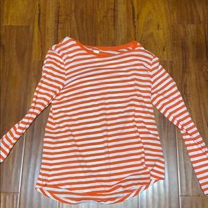 Orange stripped long sleeve.